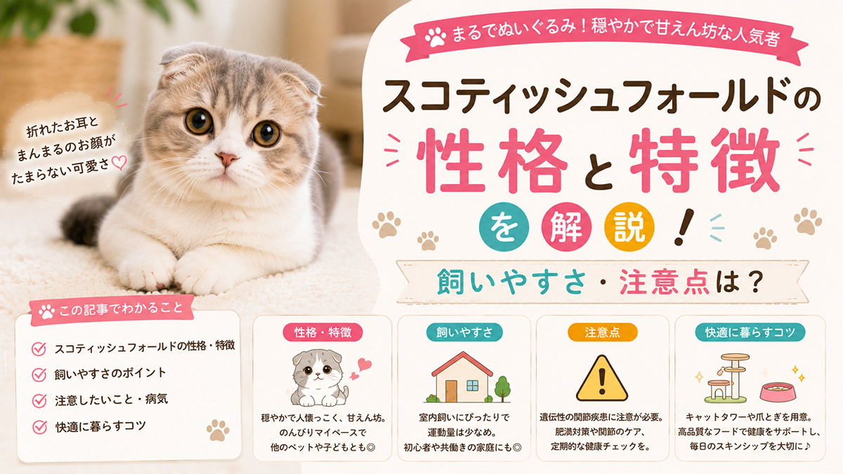 スコティッシュフォールドの性格と特徴