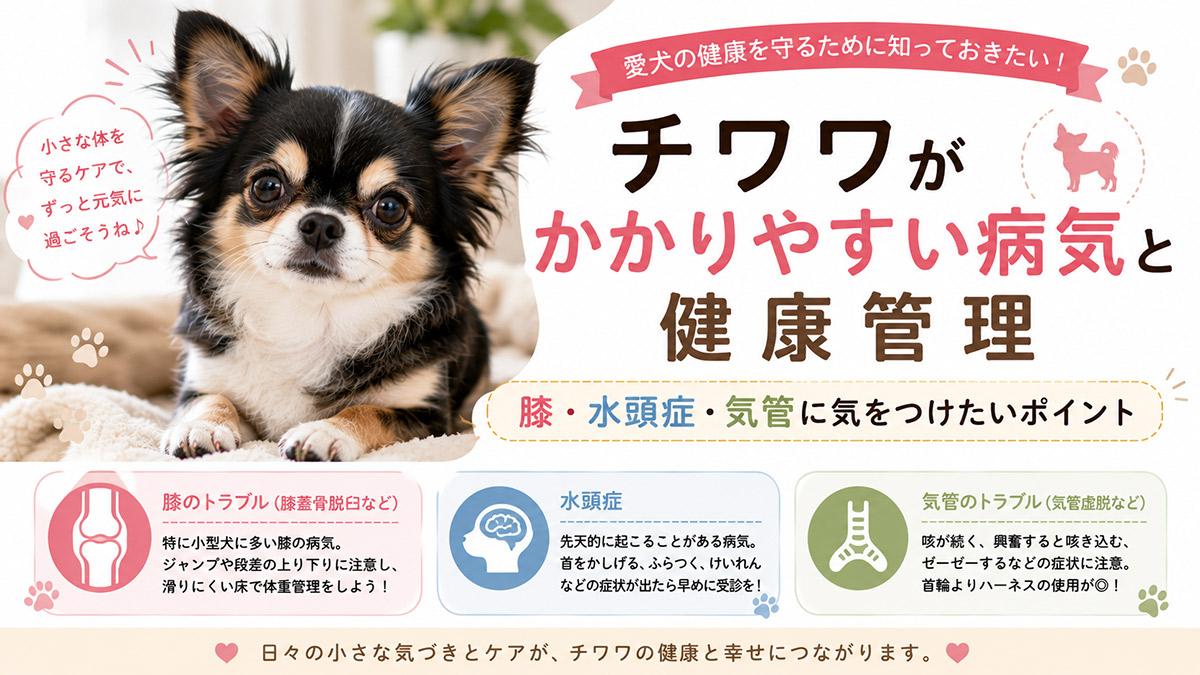チワワがかかりやすい病気と健康管理