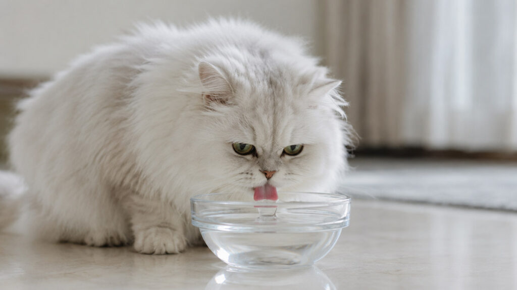 水を飲むペルシャ