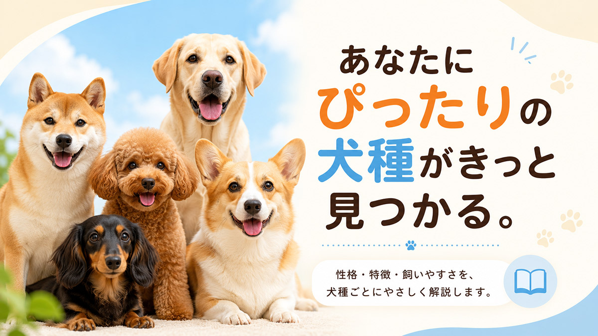 あなたにぴったりの犬種がきっと見つかる｜犬種図鑑