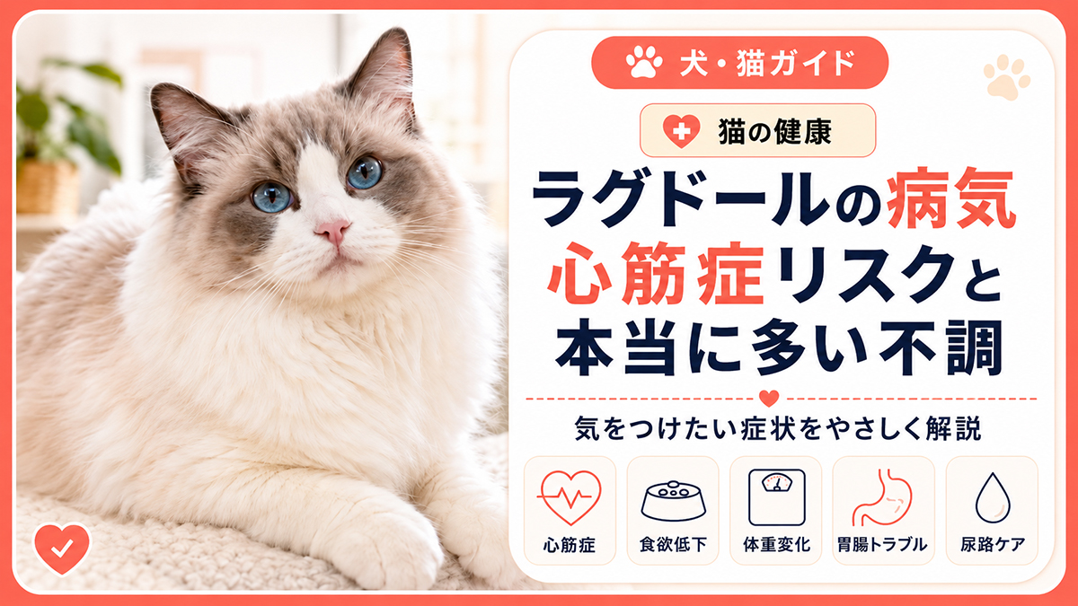 ラグドールがかかりやすい病気｜心筋症のリスクと本当に多い不調