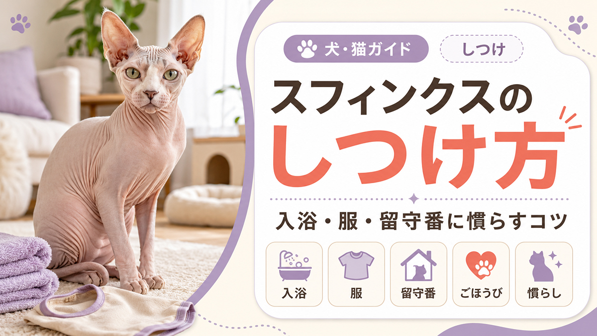 スフィンクスのしつけ方｜入浴・服・留守番に慣らすコツ