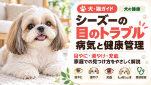 シーズーの病気と健康管理｜目のトラブルが多い理由と、家庭での見つけ方