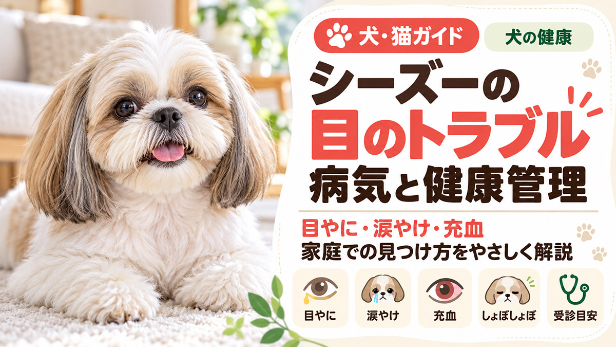 シーズーの病気と健康管理｜目のトラブルが多い理由と、家庭での見つけ方
